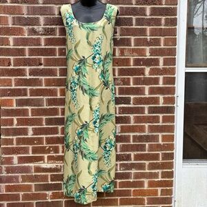Terri Floral Tropical Vintage Women’s Sleeveless Maxi Dress Size 2X Made in USA